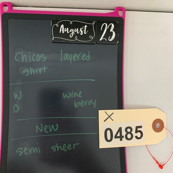 Chicos Blouse Womens 0 Wine Berry Layered V Neck Overlay Quarter Wide Sleeve - Picture 13 of 14